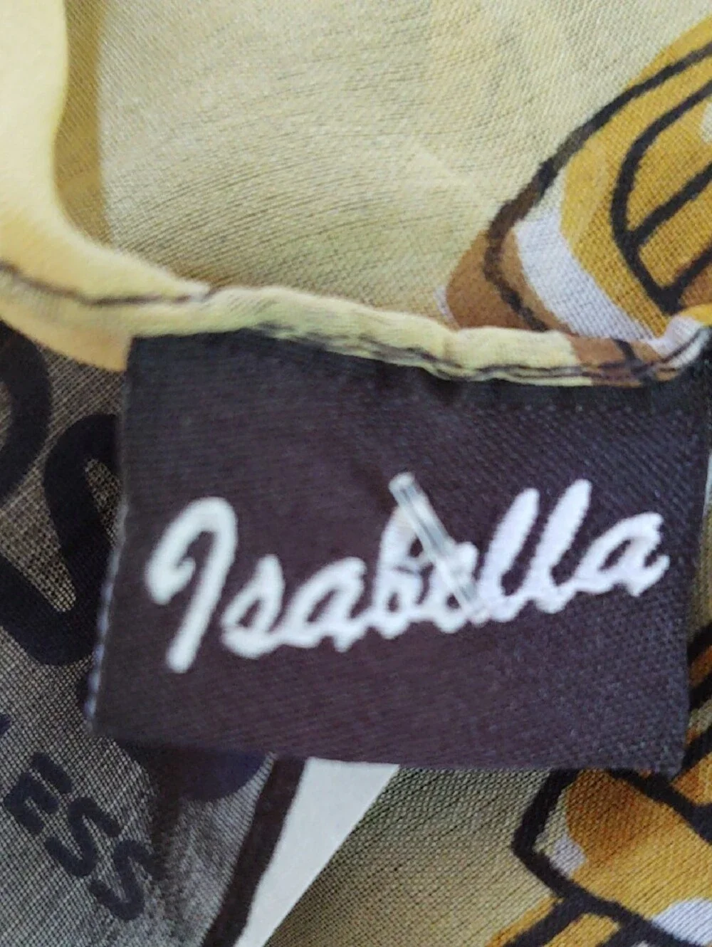 Isabella Black and Gold Baroque Sheer Wrap